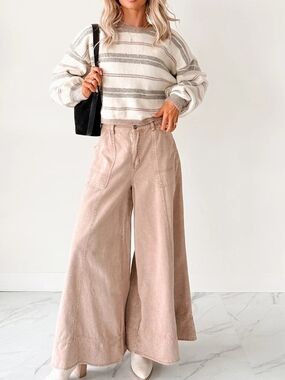 Norris Ultra Wide Leg Mustard Seed Jeans (Mocha Mousse)